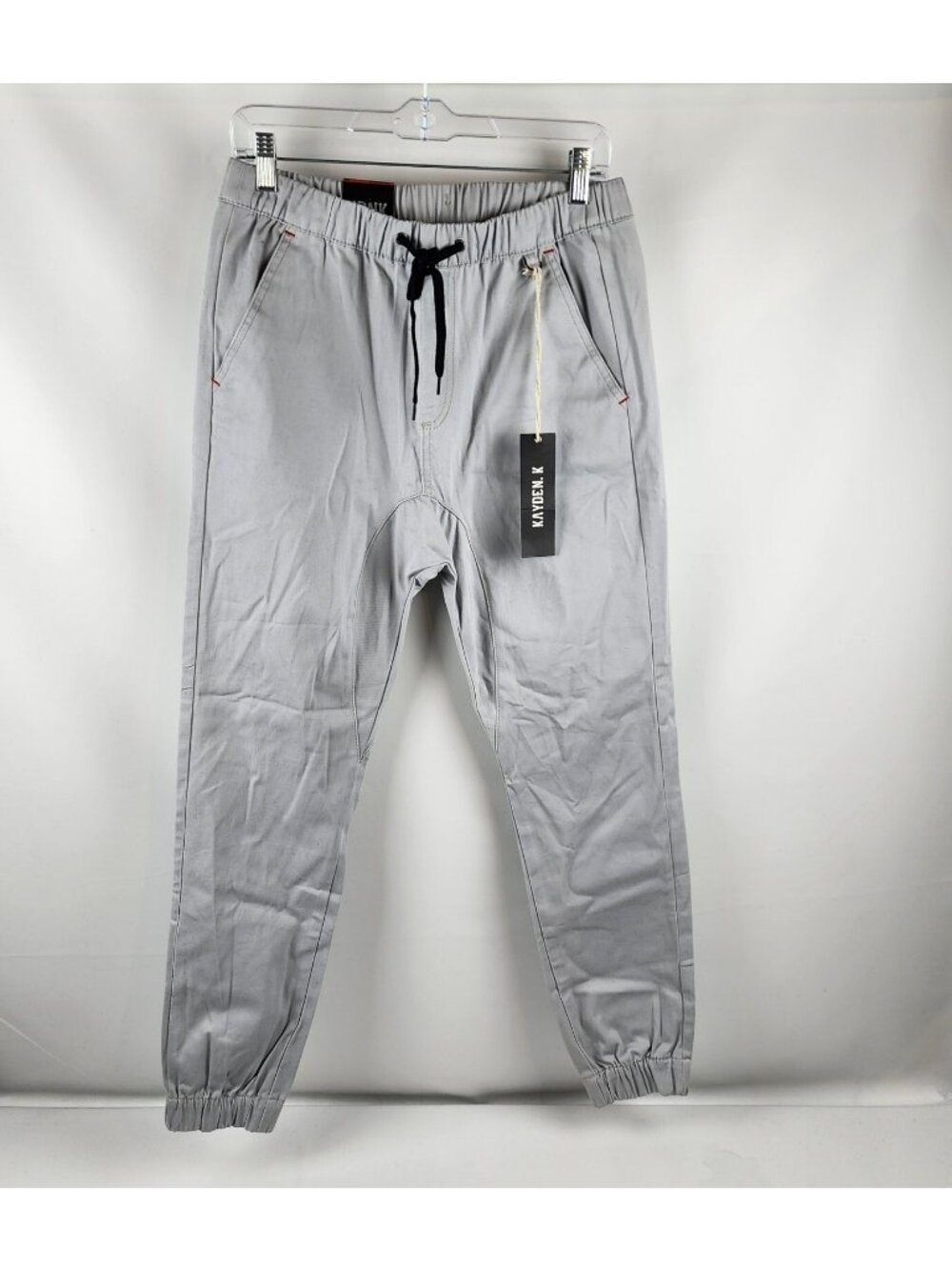 Kayden K. Joggers Mens M Gray Basic Drawstring Pants 30x30 KD106 NWT